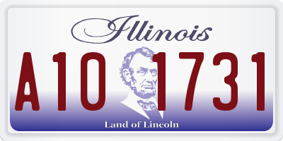 IL license plate A101731