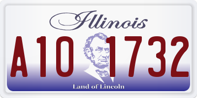 IL license plate A101732