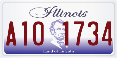 IL license plate A101734