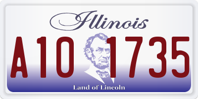 IL license plate A101735