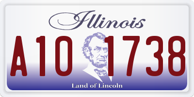 IL license plate A101738