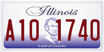 IL license plate A101740