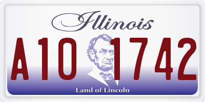 IL license plate A101742