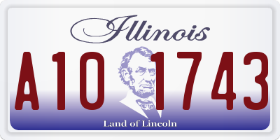 IL license plate A101743