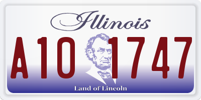 IL license plate A101747