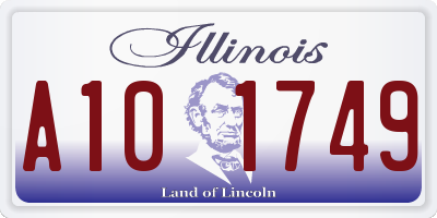 IL license plate A101749