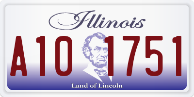 IL license plate A101751