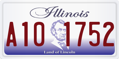 IL license plate A101752