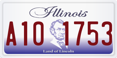 IL license plate A101753
