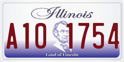 IL license plate A101754