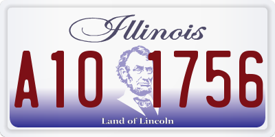 IL license plate A101756