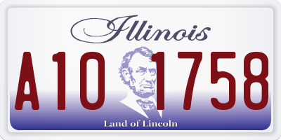 IL license plate A101758
