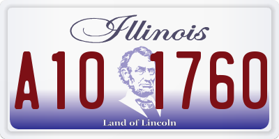 IL license plate A101760