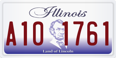 IL license plate A101761