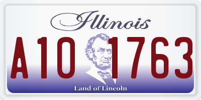 IL license plate A101763