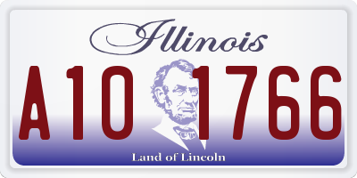 IL license plate A101766