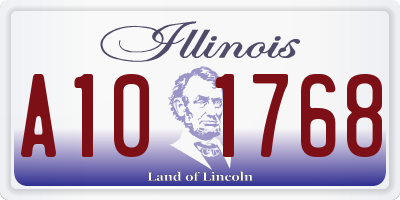 IL license plate A101768