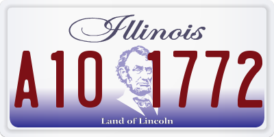 IL license plate A101772