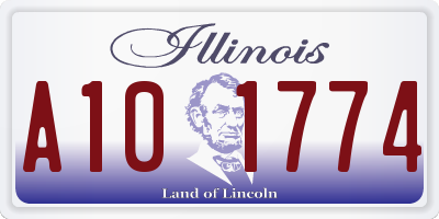 IL license plate A101774