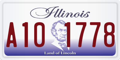 IL license plate A101778