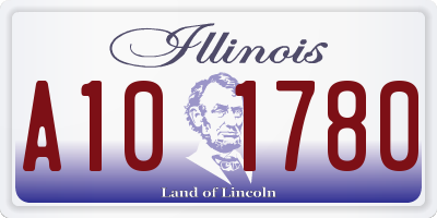 IL license plate A101780