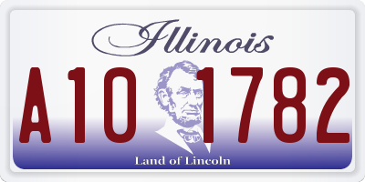 IL license plate A101782