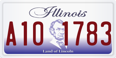 IL license plate A101783