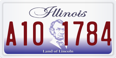 IL license plate A101784