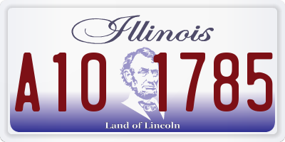 IL license plate A101785