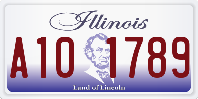 IL license plate A101789