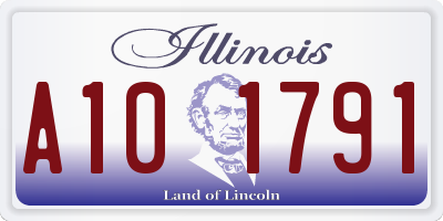 IL license plate A101791