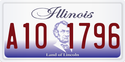 IL license plate A101796