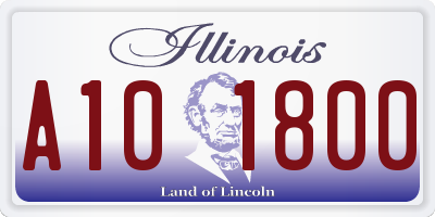 IL license plate A101800