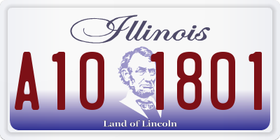 IL license plate A101801