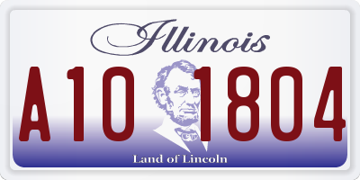 IL license plate A101804