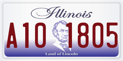 IL license plate A101805