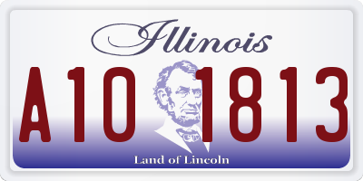 IL license plate A101813