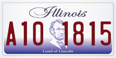 IL license plate A101815