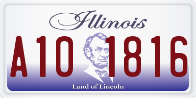 IL license plate A101816