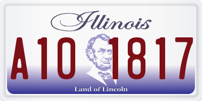 IL license plate A101817