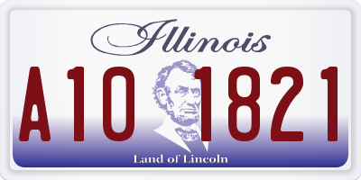 IL license plate A101821