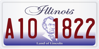 IL license plate A101822
