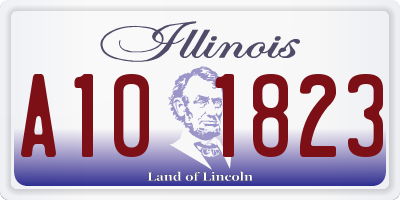 IL license plate A101823