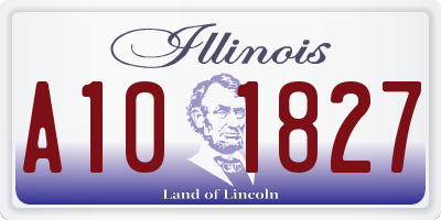 IL license plate A101827
