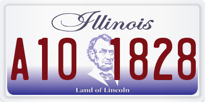 IL license plate A101828