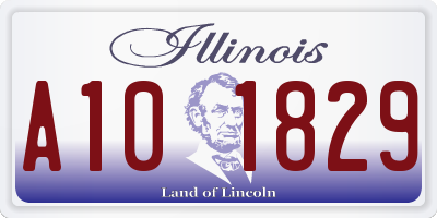 IL license plate A101829