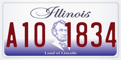 IL license plate A101834