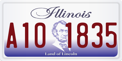 IL license plate A101835