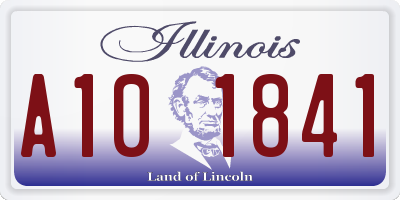 IL license plate A101841
