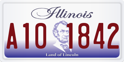 IL license plate A101842